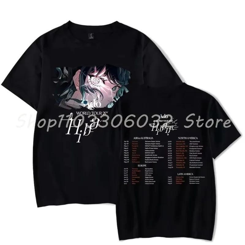 Ado WORLD TOUR Hibana Tシャツ 黒 M ライブ Camiseta Ado Hibana World Tour 2025 - Unissex, Gola Redonda, Manga